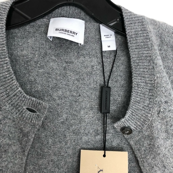 Burberry London knit cardigan and knit short sleeves tee set Grey medium - Picture 8 of 12